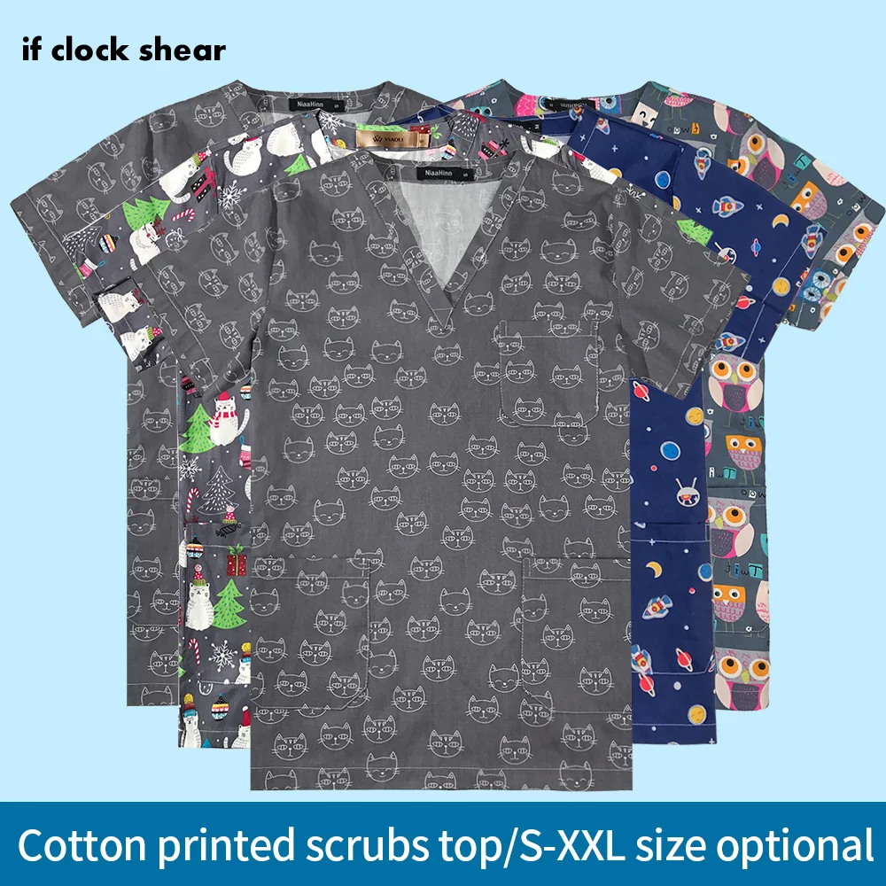 Medical Lab Work - Working uniforms scrubs Uniforms cartoon printing