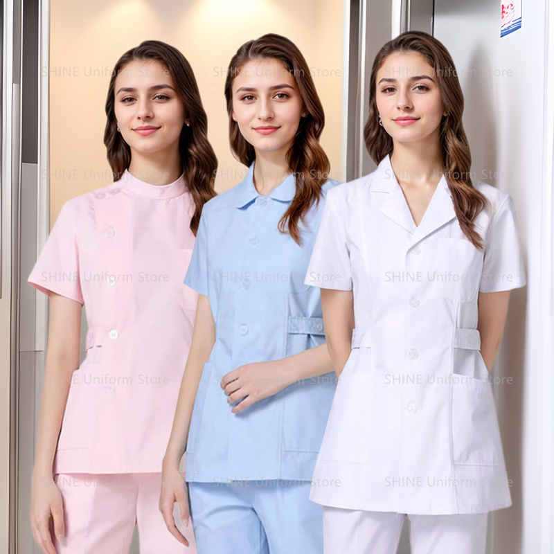 Pink Short Scrubs Set Nurse Do – Medical Lab Coats Bewertung und Preis