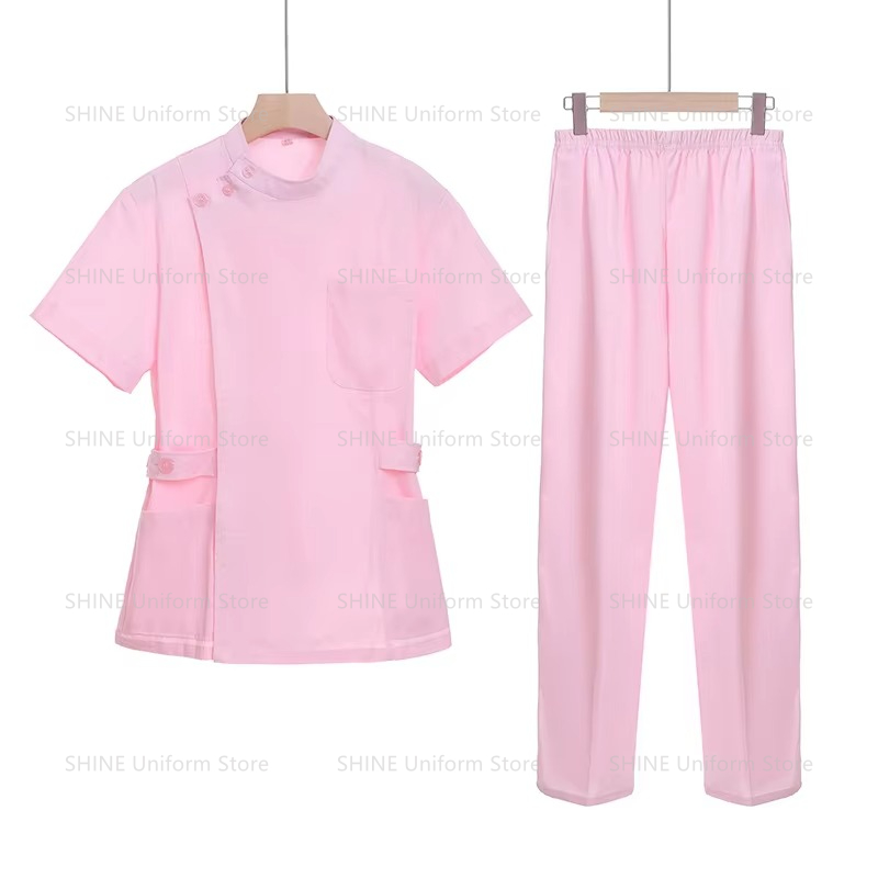 Pink Short Scrubs Set Nurse Do – Medical Lab Coats Bewertung und Preis