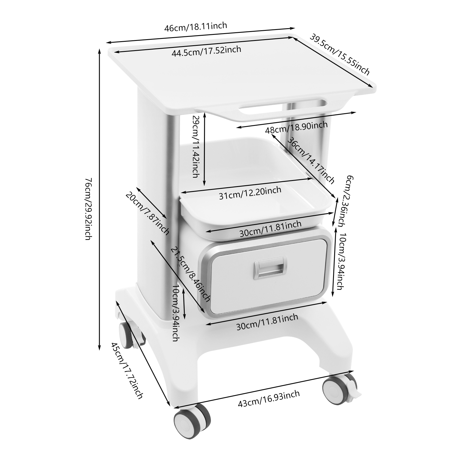 Lab Utility Cart Mobile Work S – Medical Lab Work Bewertung und Preis