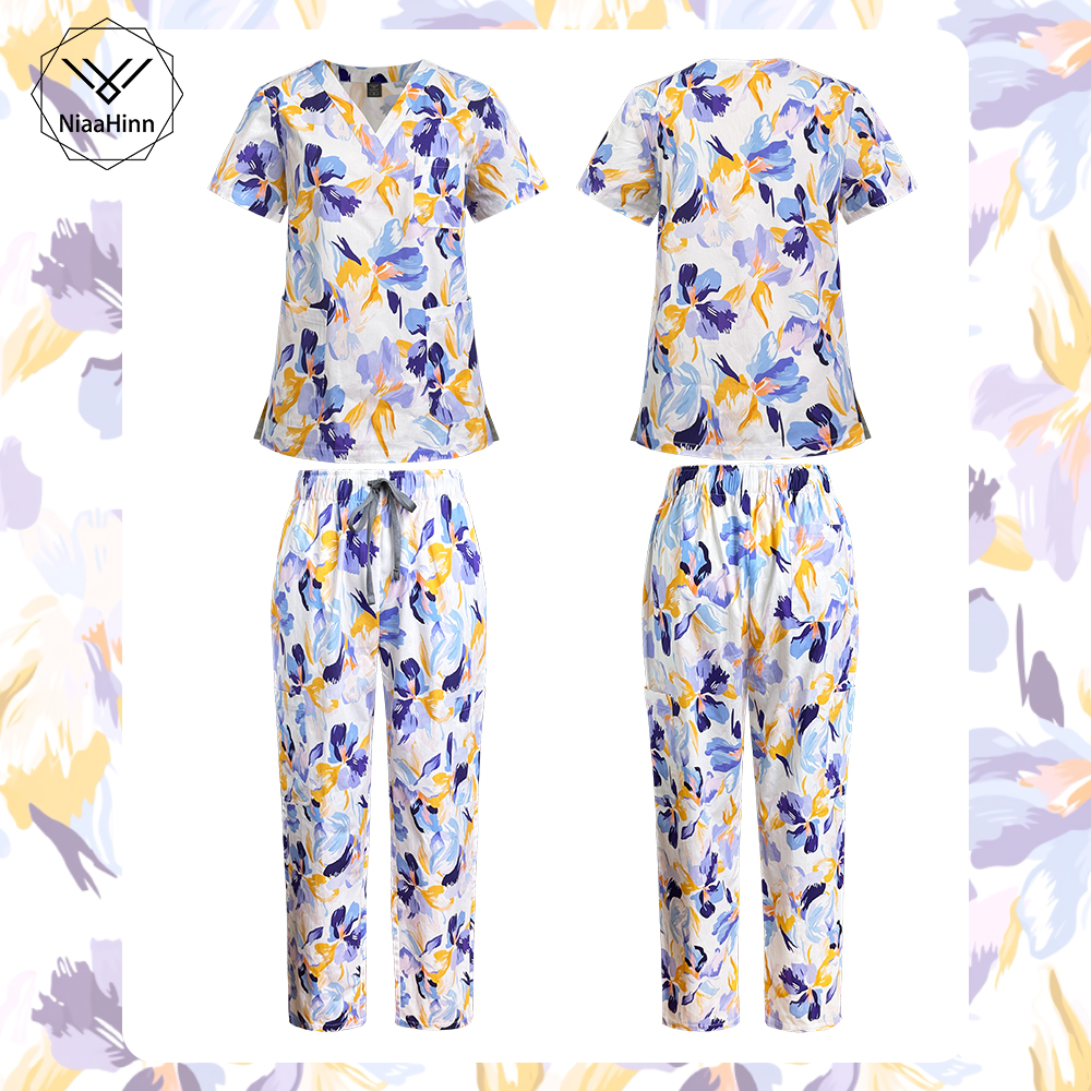 Printed Pattern Nurse Uniforms – Medical Lab Work Bewertung und Preis