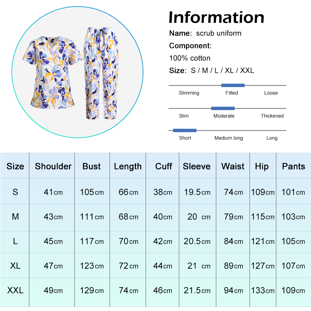 Printed Pattern Nurse Uniforms – Medical Lab Work Bewertung und Preis