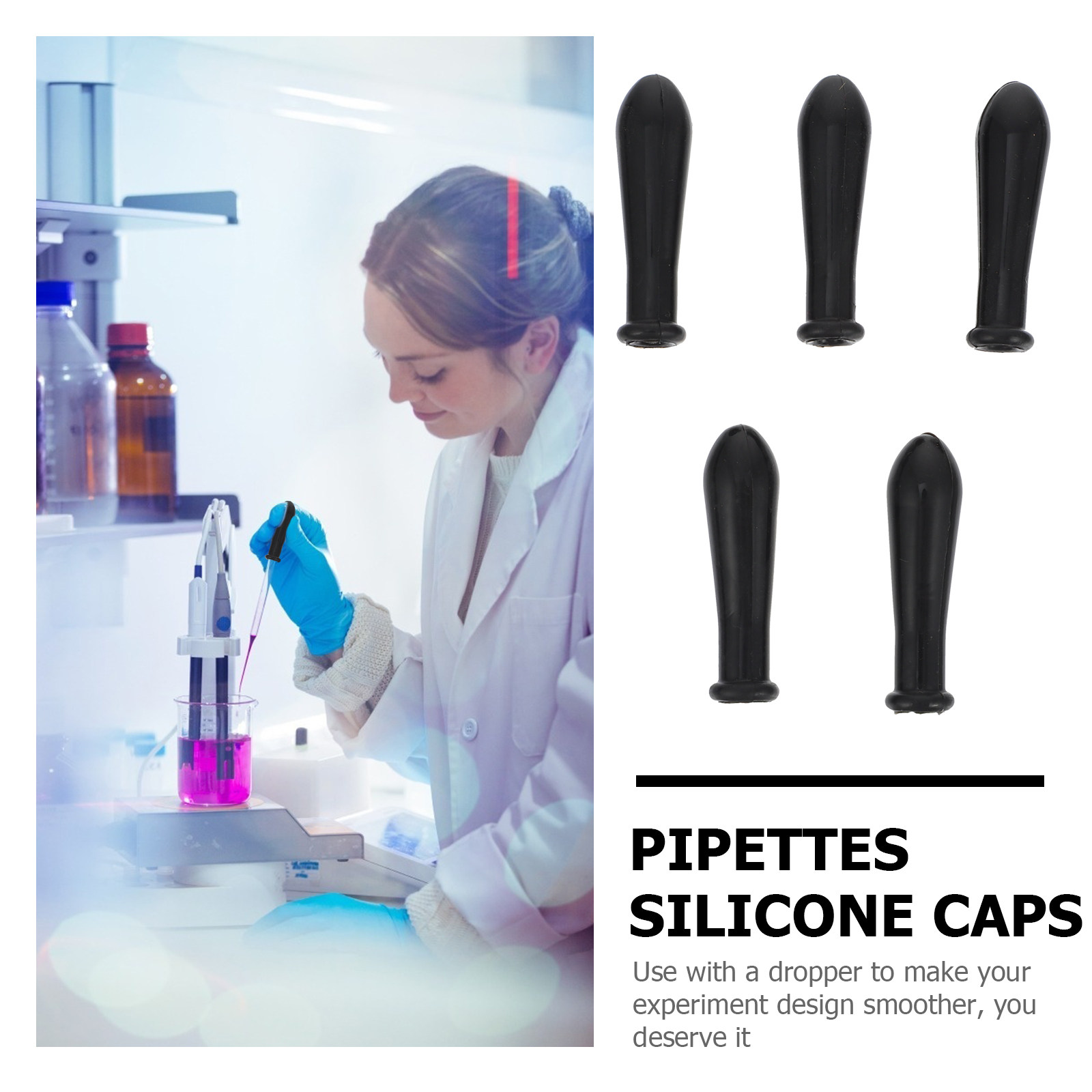 5pcs Dropper Silicone Caps Pip – Lab Pipette Tip Bewertung und Preis